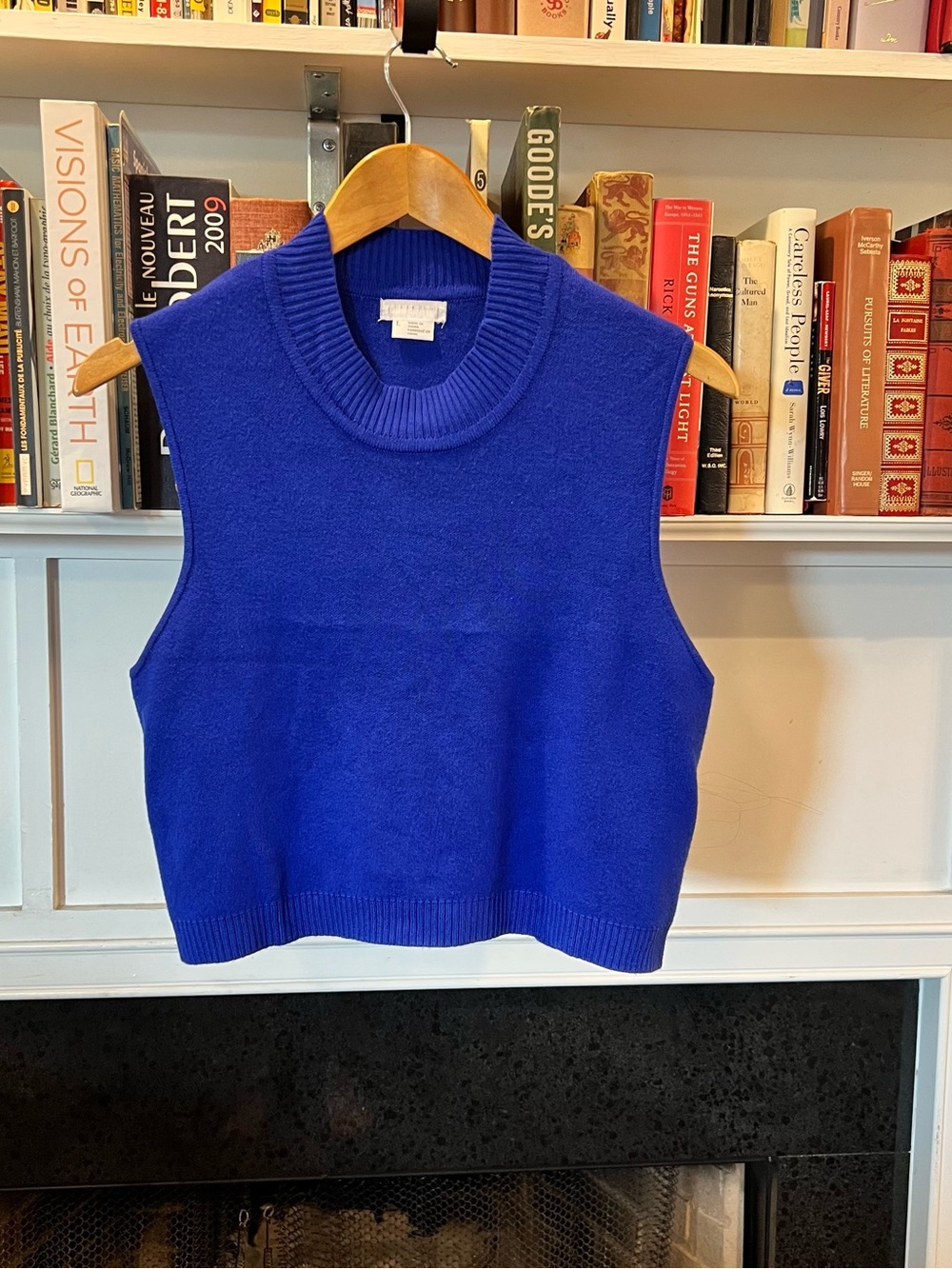 Co-Operative Women's Blue Sleeveless Turtleneck Sweater